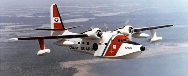 Photo: Aerial shot of a Coast Guard HU-16 Albatross