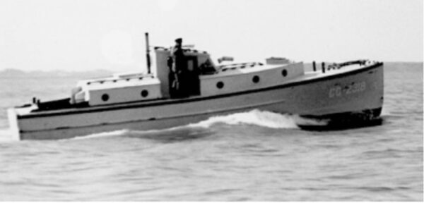 Photo: Starboard view of 36-ft Double-Cabin Picket Boat underway.