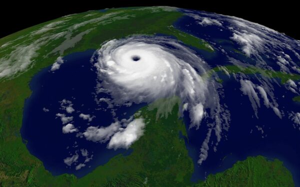 Photo: Satellite image of Hurricane Katrina.