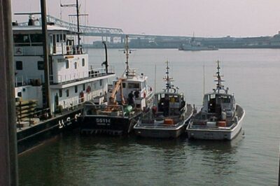 Photo: Pamlico and other boats at the Algiers Ferry Terminal.