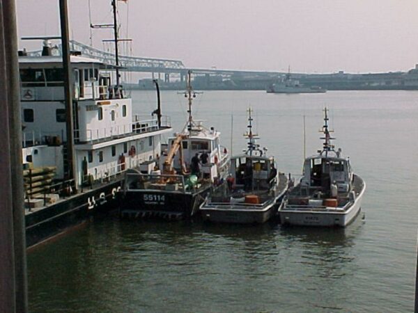 Photo: Pamlico and other boats at the Algiers Ferry Terminal.