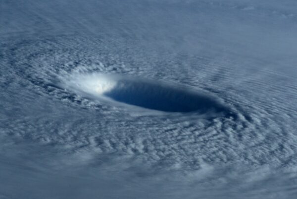 Photo: Satellite view of hurricane’s eye