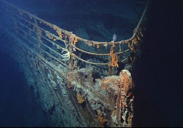 Photo: Undersea image of Titanic’s corroded bow.