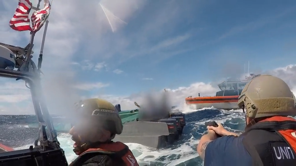 Screen capture: Bertholf cred stop a low-profile vessel.